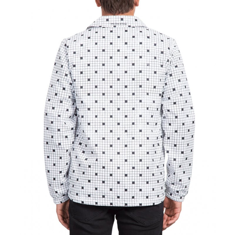 Volcom Brews Coach Jacket White Print