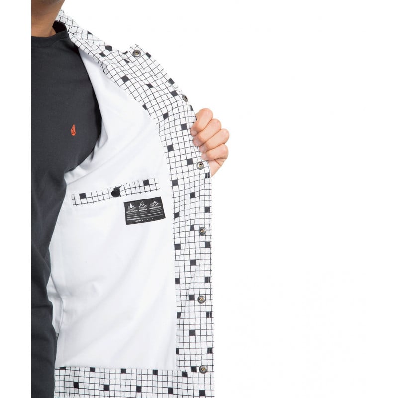 Volcom Brews Coach Jacket White Print