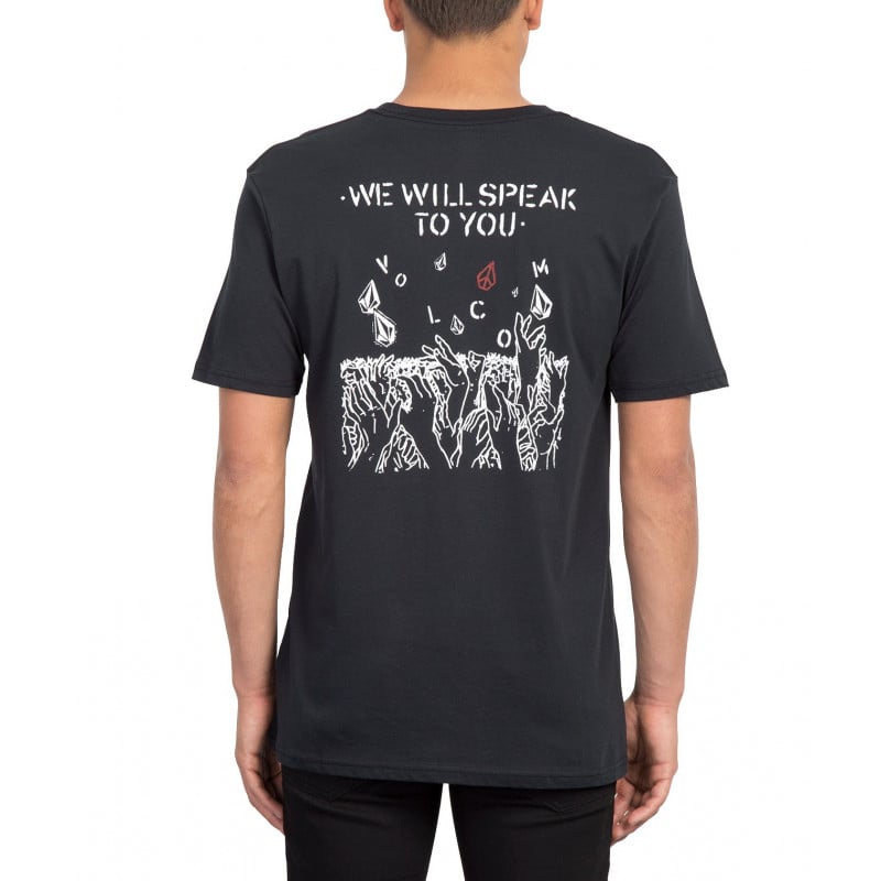 Volcom Crowd Control T-Shirt Black Volcom Crowd Control T-Shirt Black