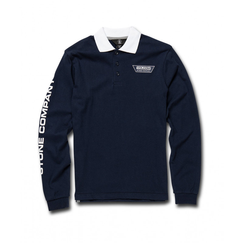 Volcom Belmont Kids Longsleeve Polo Navy