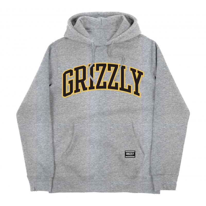 Buy Grizzly University Hoodie Grey Heather at Sick Skateboard Shop