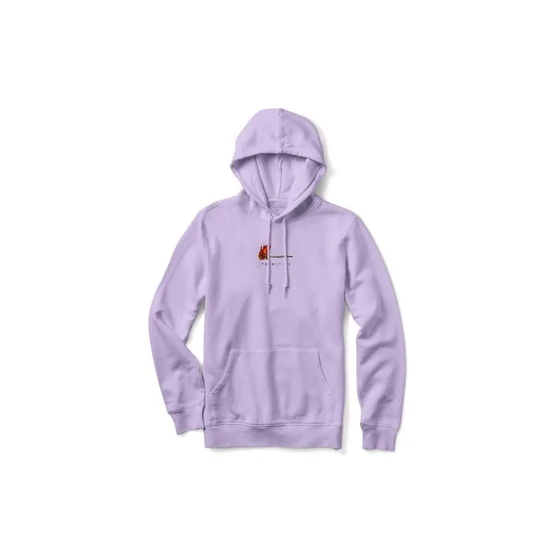 Primitive Burning Pigment Dyed Hoodie Lavender