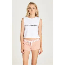 Element Line Logo Women's Crop Tank White