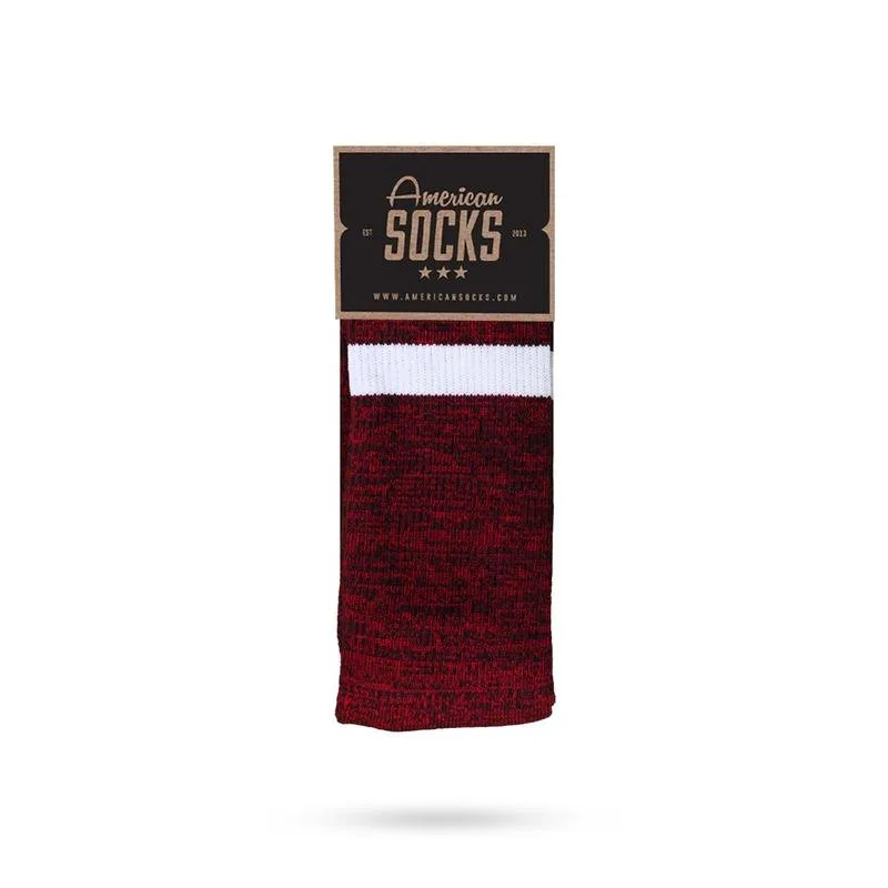 American Socks Red Noise Mid High Red/White