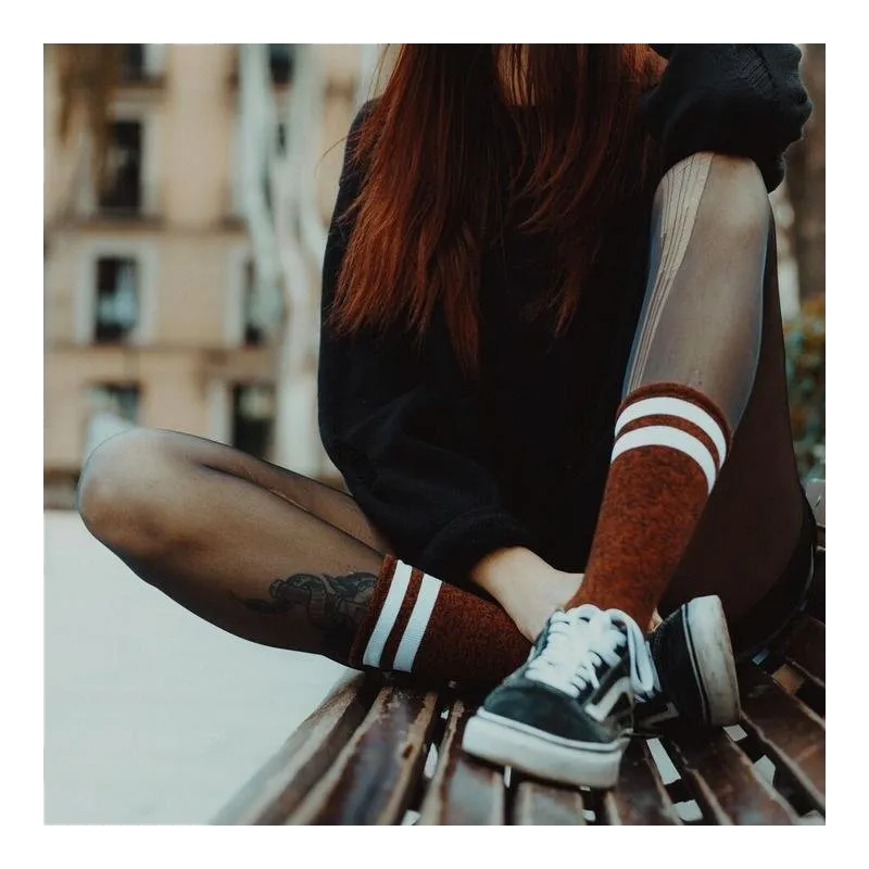 American Socks Red Noise Mid High Red/White