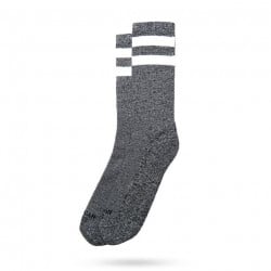 American Socks White Noise Grey Mid High Grey/White