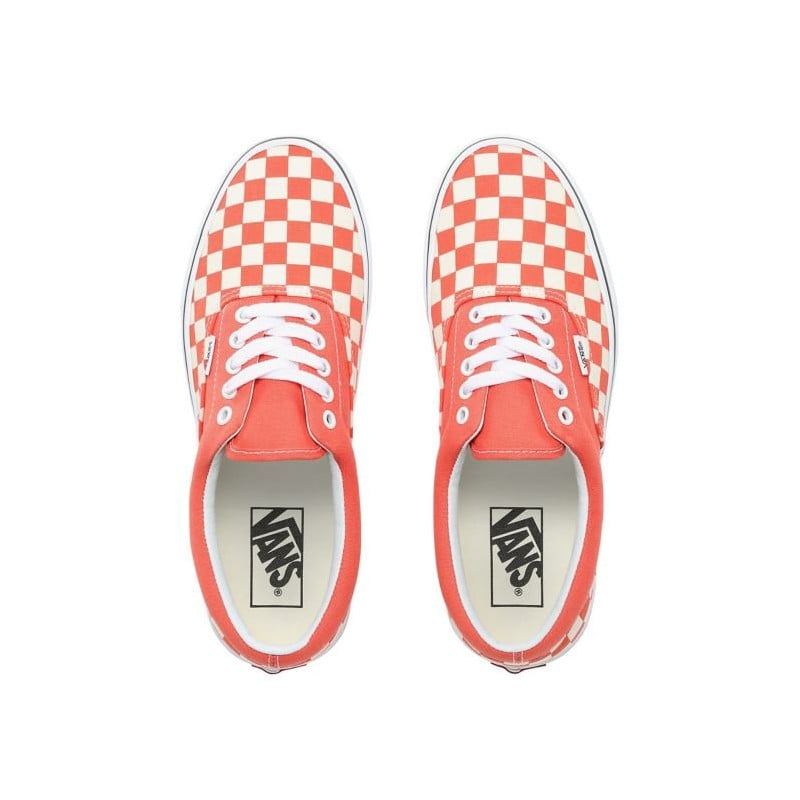 Vans Era Checkerboard Emberglow/True White Shoes