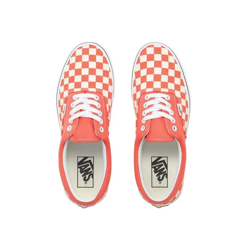 Vans Era Checkerboard Emberglow/True White Shoes