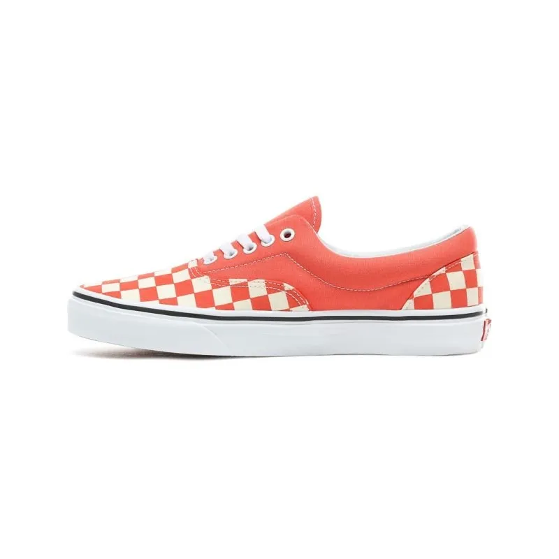 Vans Era Checkerboard Emberglow/True White Shoes