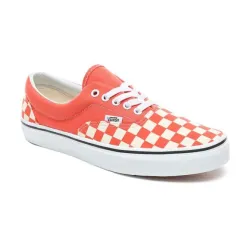 Vans Era Checkerboard Emberglow/True White Schoenen