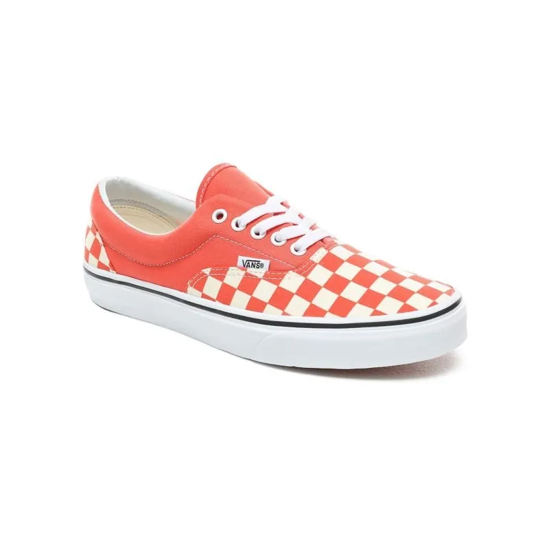 Vans Era Checkerboard Emberglow/True White Chaussures