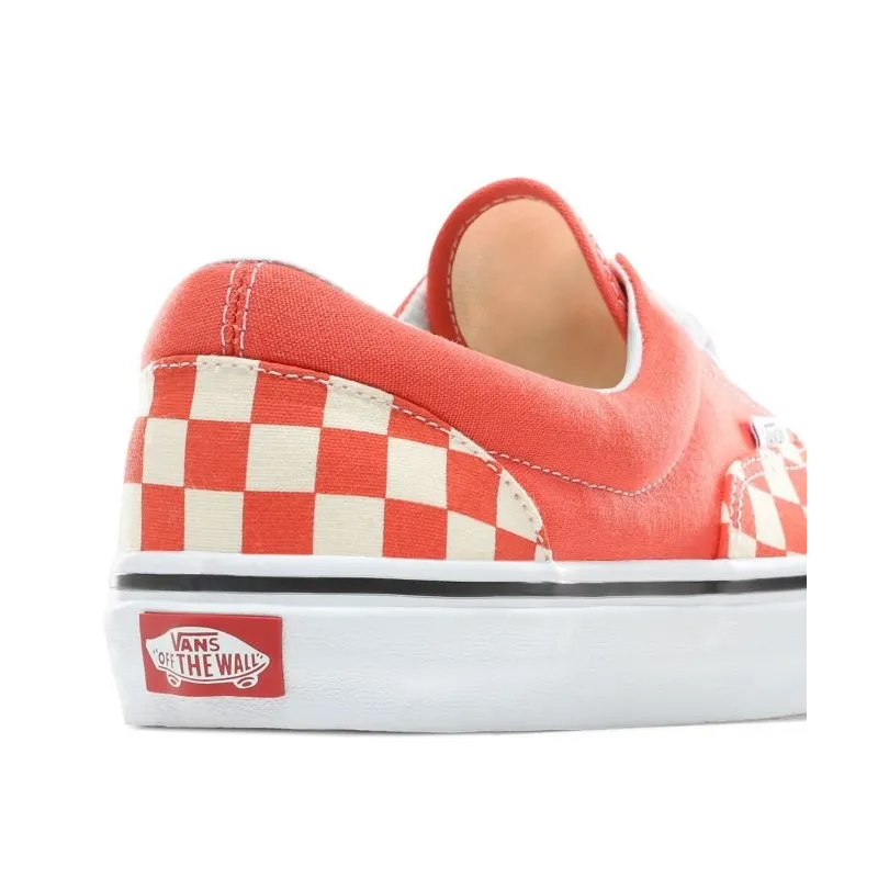 Vans Era Checkerboard Emberglow/True White Shoes