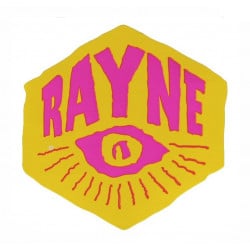 Rayne Eye Logo Sticker - Yellow/Pink