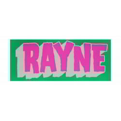 Rayne Big Logo Sticker - Green/Pink