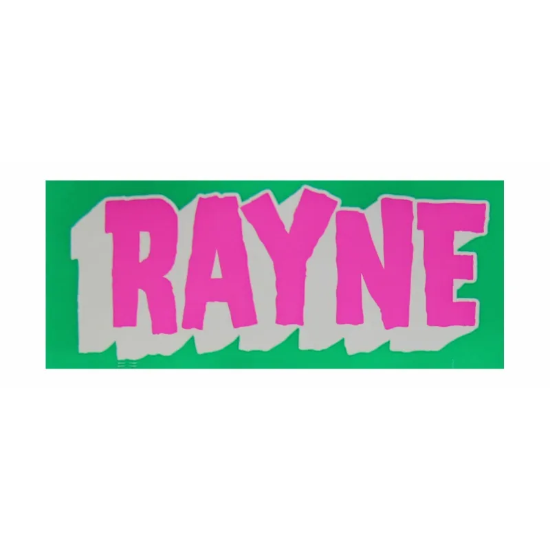 Rayne Big Logo Sticker - Green/Pink