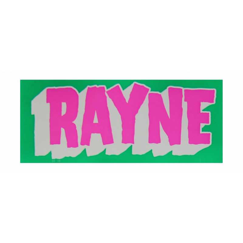 Rayne Big Logo Sticker - Green/Pink Rayne Big Logo Sticker - Green/Pink
