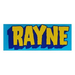 Rayne Big Logo Sticker - Blue/Yellow