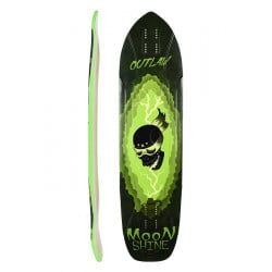 Moonshine Outlaw Zwart/Green - Longboard Deck