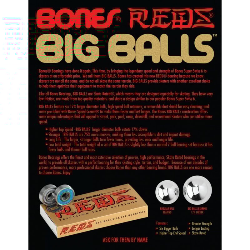 Bones Big Balls Reds Bearings