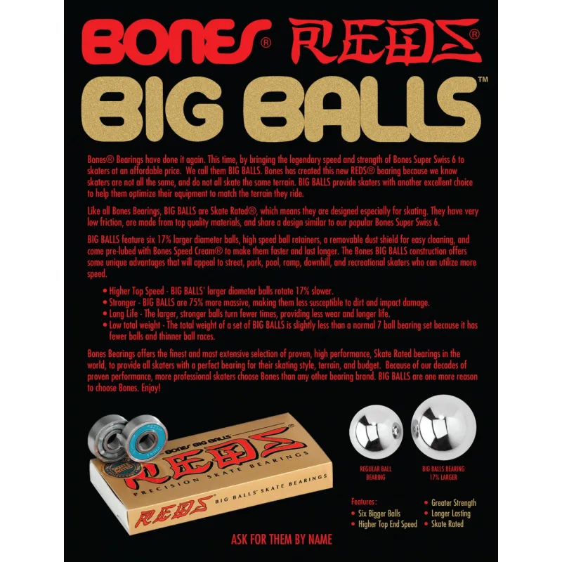 Bones Big Balls Reds Bearings
