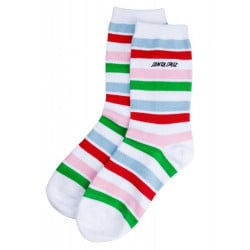 Santa Cruz Women's Socks Strip White