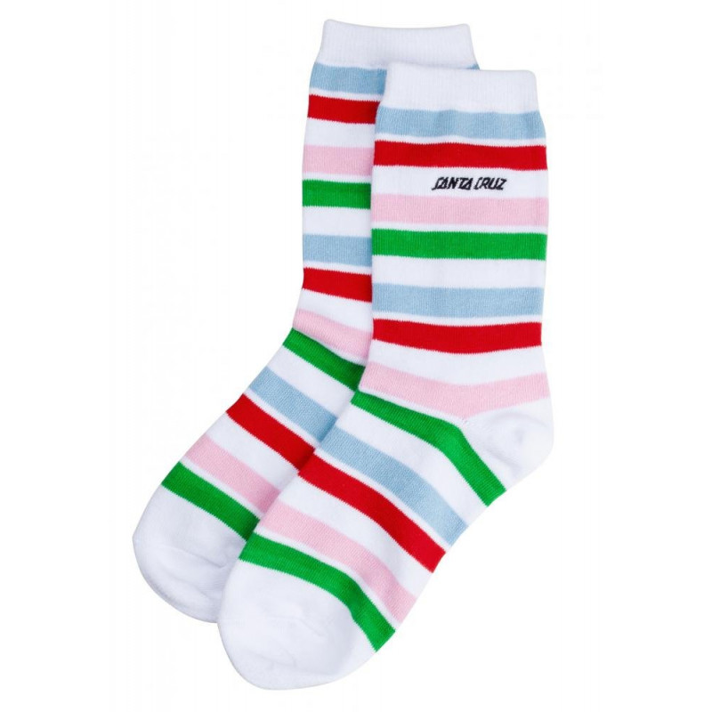 Santa Cruz Women's Socks Strip White