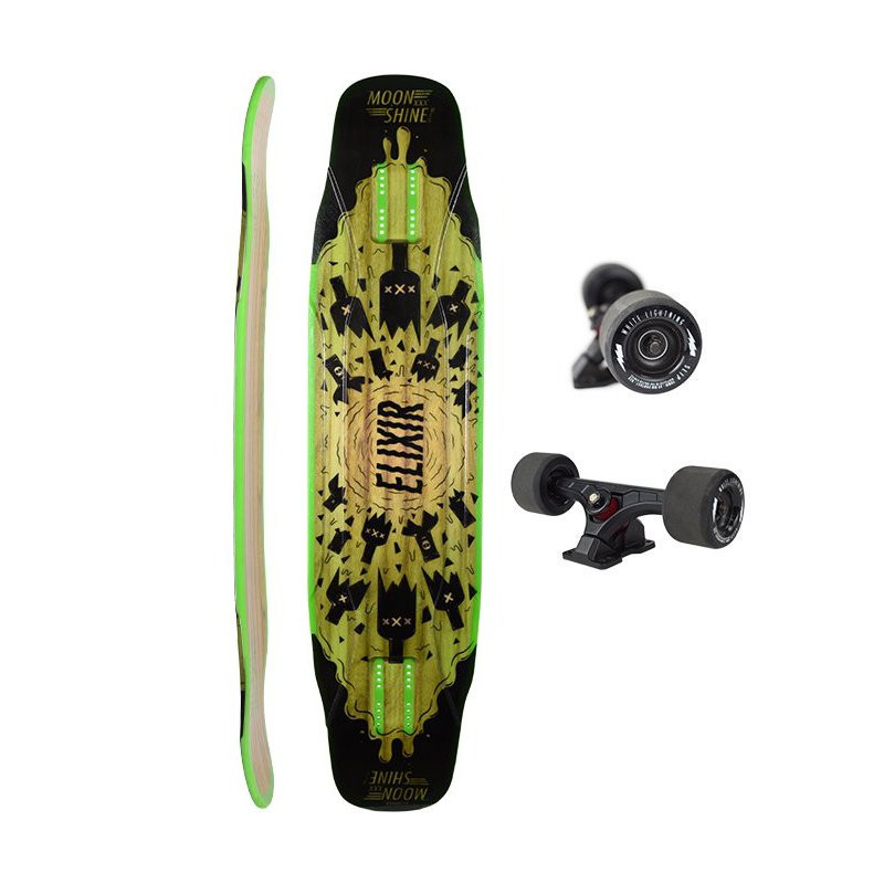 Moonshine Elixir Black/Green - Longboard Complete Moonshine Elixir Black/Green - Longboard Complete