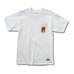 Grizzly Lucky Bear Pocket T-Shirt White