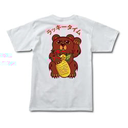 Grizzly Lucky Bear Pocket T-Shirt White