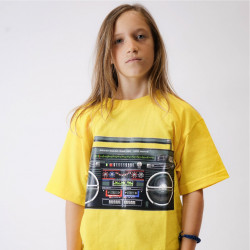 Grizzly Boom Box Kids T-Shirt Yellow