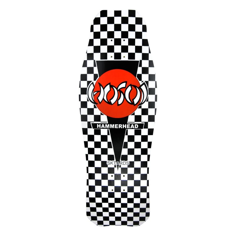 Hosoi OG Hammerhead Checker Zwart - Old School Skateboard Deck