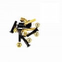 Independent Hardware 1" Black/Gold Phillips Bolts