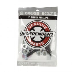 Independent Hardware 1" Black/Silver Phillips Bolts