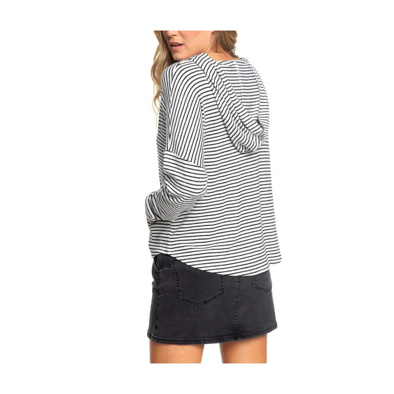 Roxy Sweet Thing Hooded Longsleeve Anthracite Marina Stripes