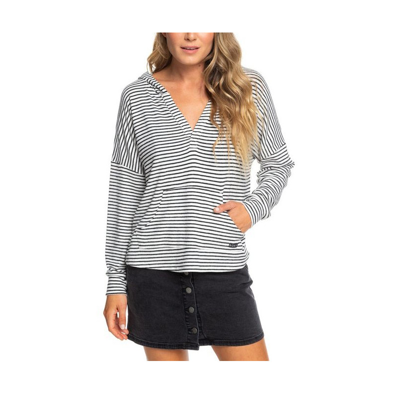 Roxy Sweet Thing Hooded Longsleeve Anthracite Marina Stripes