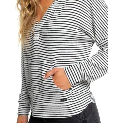 Roxy Sweet Thing Hooded Longsleeve Anthracite Marina Stripes