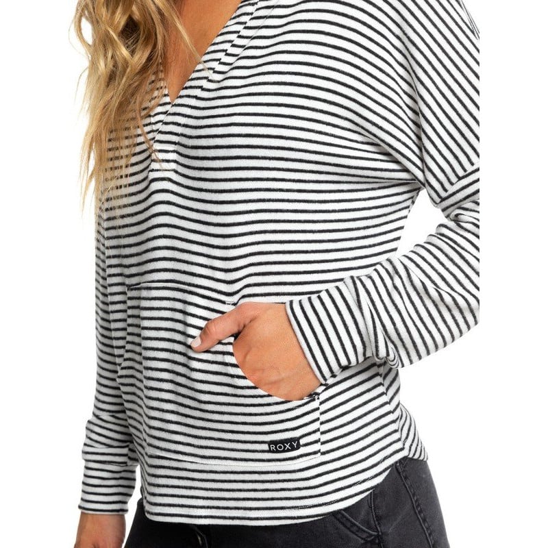 Roxy Sweet Thing Hooded Longsleeve Anthracite Marina Stripes