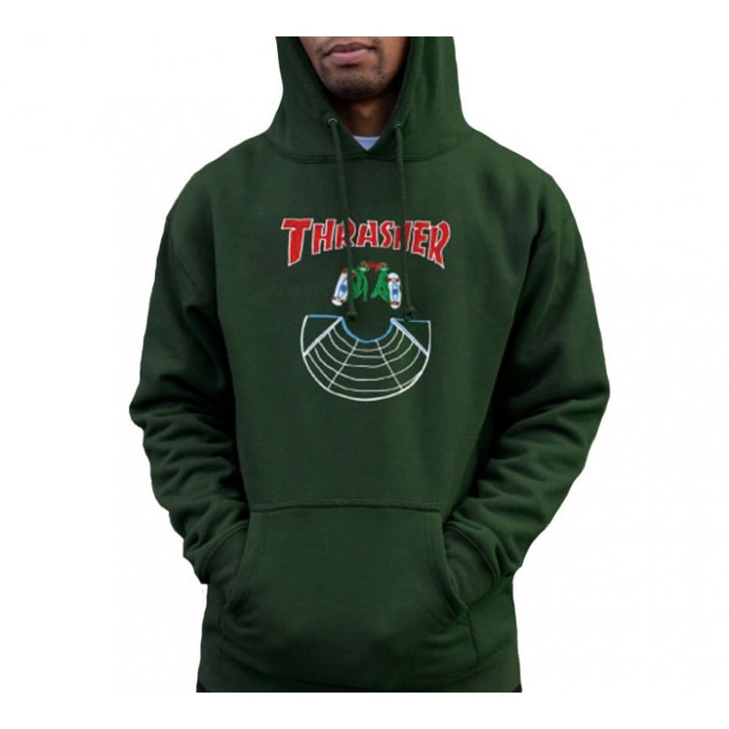 thrasher hoodie green