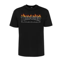 Thrasher Scorched Outline T-Shirt Black