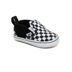 Vans Infant Checkerboard Slip-On V Crib Zapatillas (Checker)Black/True White