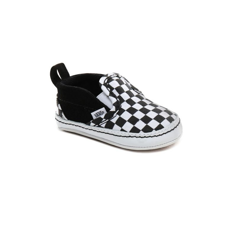 Vans Infant Checkerboard Slip-On V Crib Shoes (Checker)Black/True White