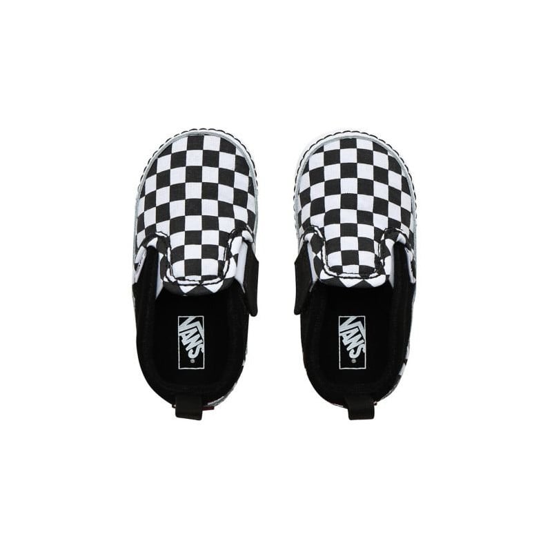 Vans Infant Checkerboard Slip-On V Crib Zapatillas (Checker)Black/True White