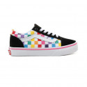 Vans Old Skool Kids Shoes Checkerboard Rainbow/True White