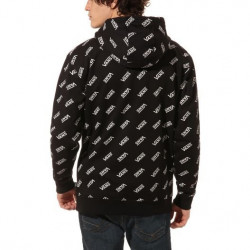 Vans Allover Distorted Performance Hoodie Black Retro Vans