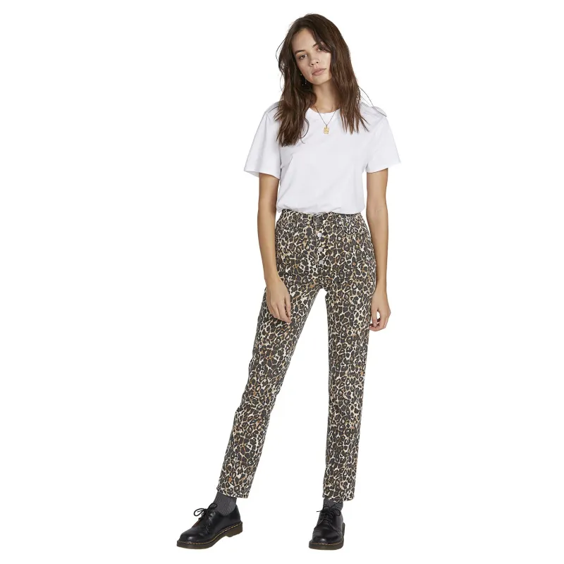 Volcom Super Stoned Skinny Women's Pants Animal Print