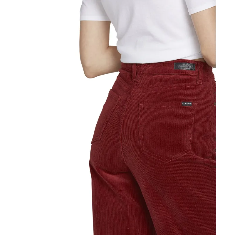 Volcom Oh My Cord Wide Leg Women's Pants Auburn