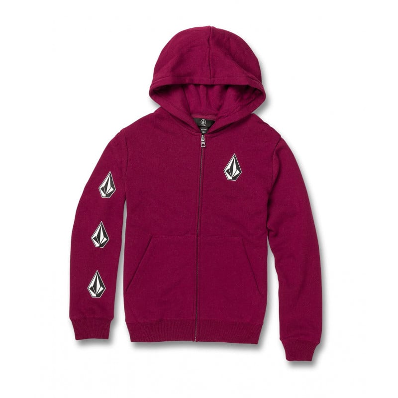 Volcom Deadly Stones Kids Zip Hoodie Plum Volcom Deadly Stones Kids Zip Hoodie Plum