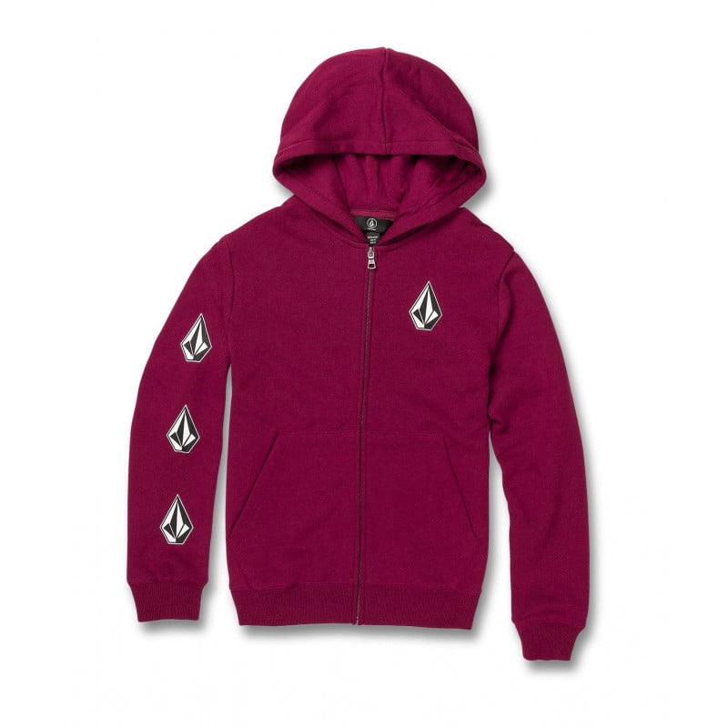 Volcom Deadly Stones Kids Zip Hoodie Plum