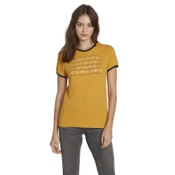 Volcom Keep Goin Ringer Women's T-Shirt Dijon
