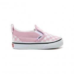 Vans Slip-On V Toddler Shoes Checkerboard Lilac Snow/True White